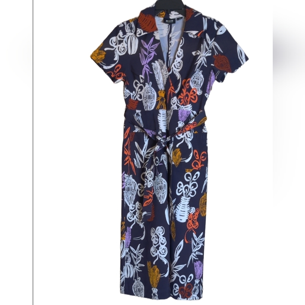 Anthropologie Maeve Navy Floral Dress Size Small - Picture 2 of 7